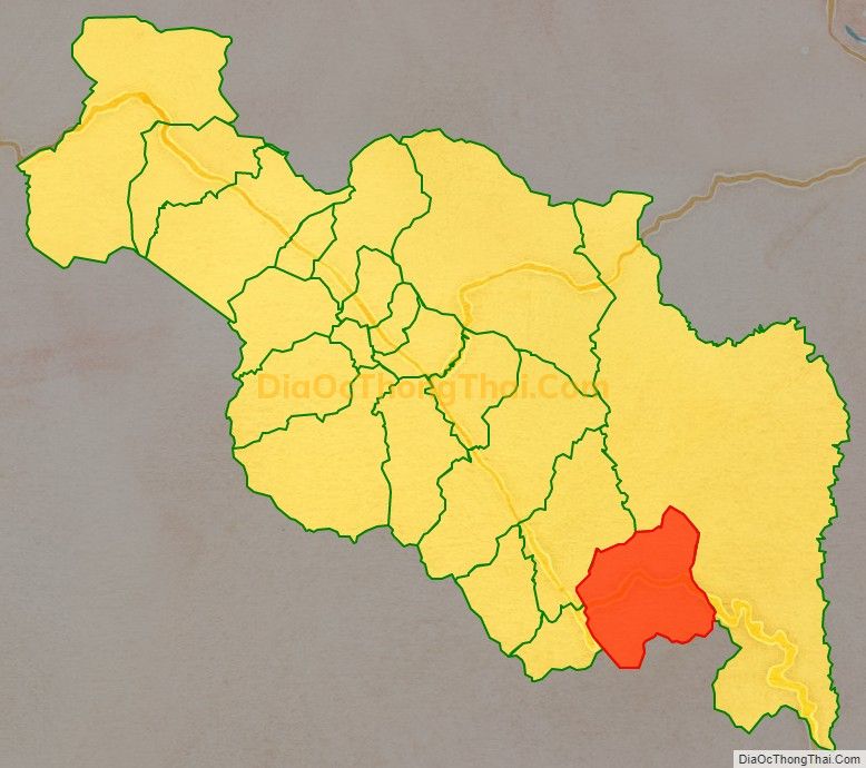 Bản đồ vị trí và địa giới hành chính Xã A Roàng, huyện A Lưới