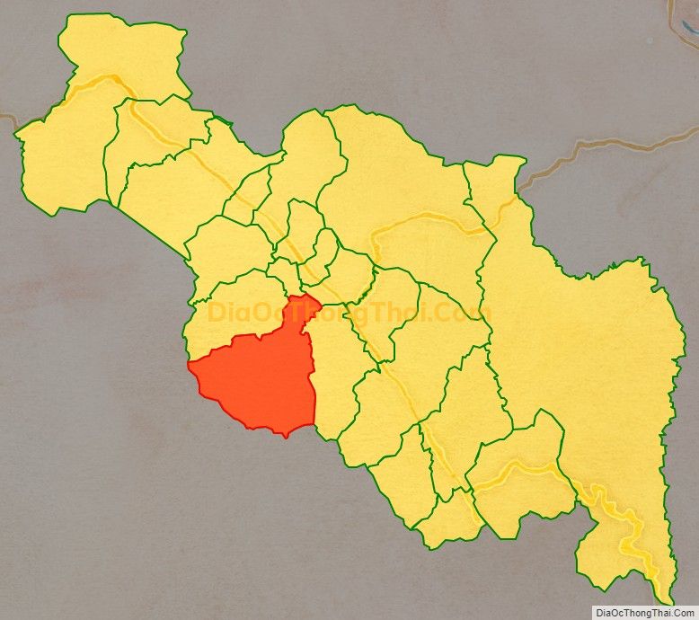 Bản đồ vị trí và địa giới hành chính Xã Hồng Thái, huyện A Lưới