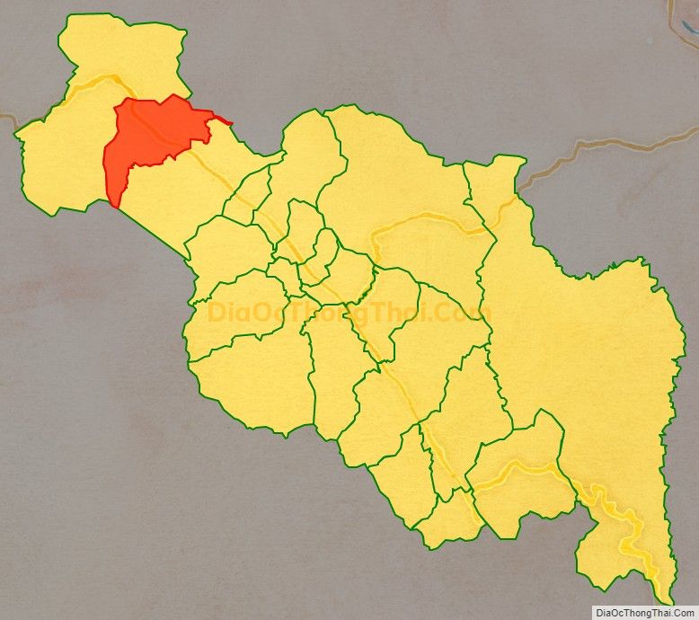 Bản đồ vị trí và địa giới hành chính Xã Hồng Vân, huyện A Lưới