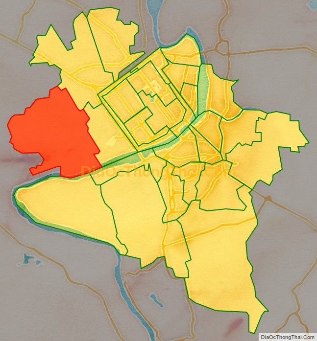 Bản đồ vị trí và địa giới hành chính Phường Hương Long, TP Huế