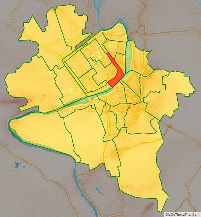 Bản đồ vị trí và địa giới hành chính Phường Phú Hòa, TP Huế