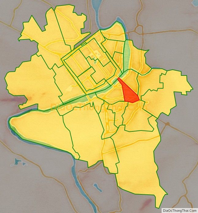 Bản đồ vị trí và địa giới hành chính Phường Phú Nhuận, thành phố Huế