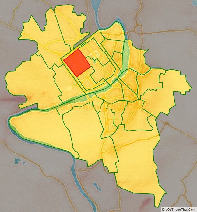 Bản đồ vị trí và địa giới hành chính Phường Tây Lộc, TP Huế
