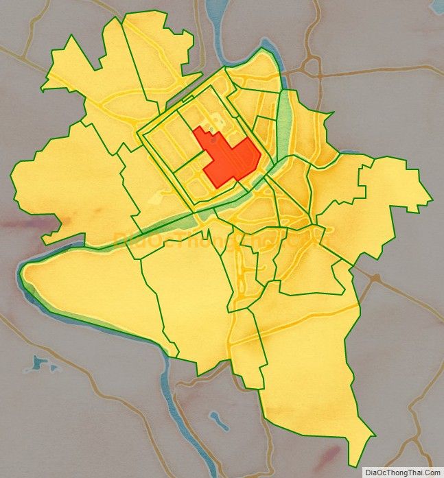 Bản đồ vị trí và địa giới hành chính Phường Thuận Thành (cũ), TP Huế