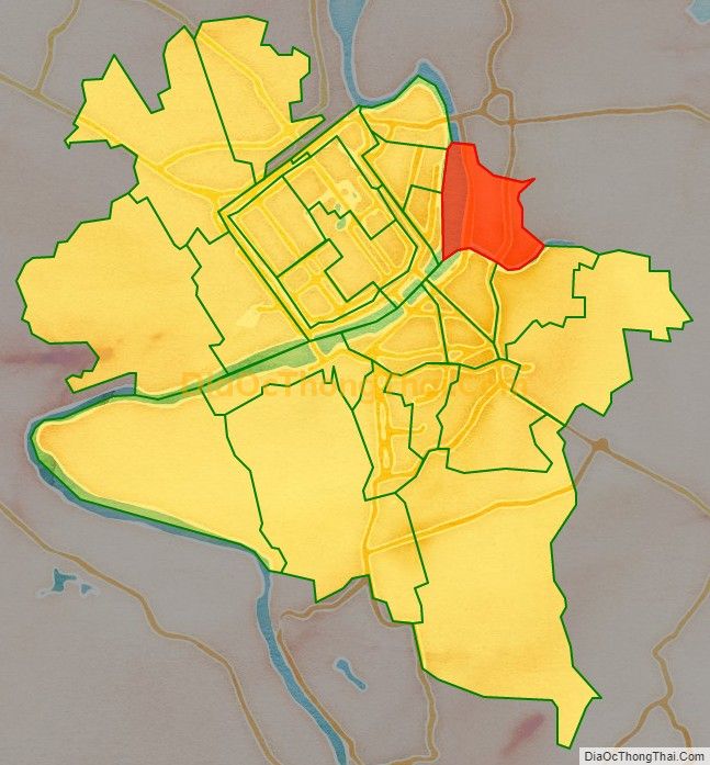 Bản đồ vị trí và địa giới hành chính Phường Vỹ Dạ, thành phố Huế