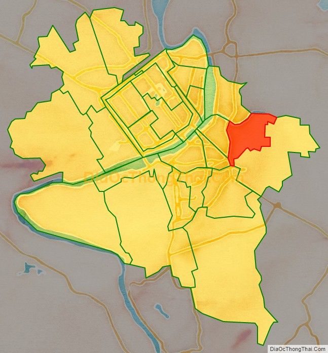 Bản đồ vị trí và địa giới hành chính Phường Xuân Phú, TP Huế
