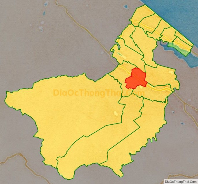 Bản đồ vị trí và địa giới hành chính Thị trấn Phong Điền, huyện Phong Điền, Thừa Thiên Huế