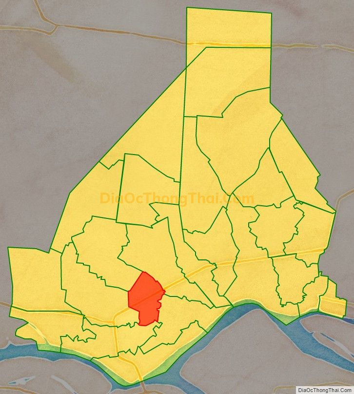 Bản đồ vị trí và địa giới hành chính Xã An Thái Đông, huyện Cái Bè