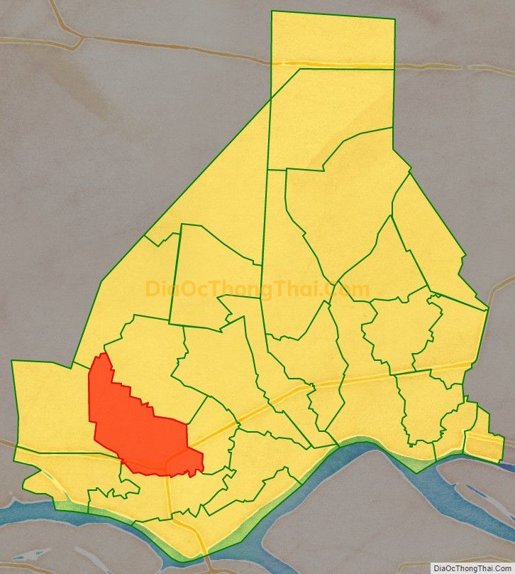 Bản đồ vị trí và địa giới hành chính Xã An Thái Trung, huyện Cái Bè