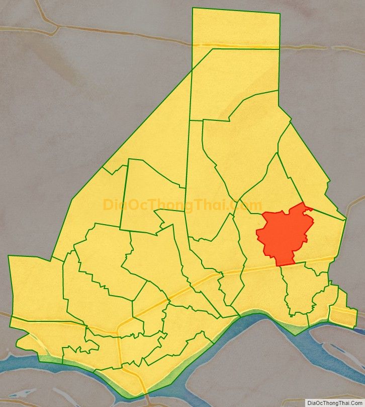 Bản đồ vị trí và địa giới hành chính Xã Hậu Thành, huyện Cái Bè