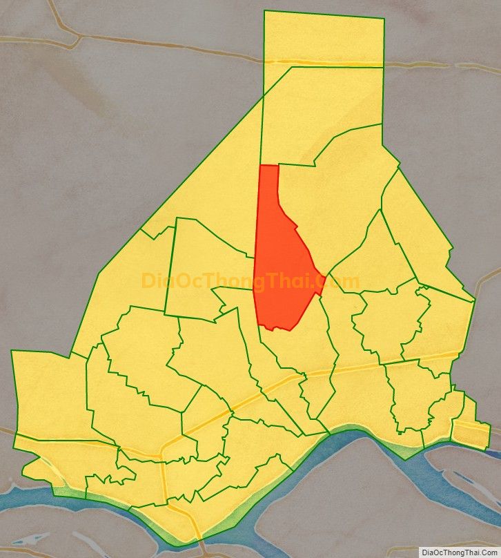 Bản đồ vị trí và địa giới hành chính Xã Thiện Trung, huyện Cái Bè