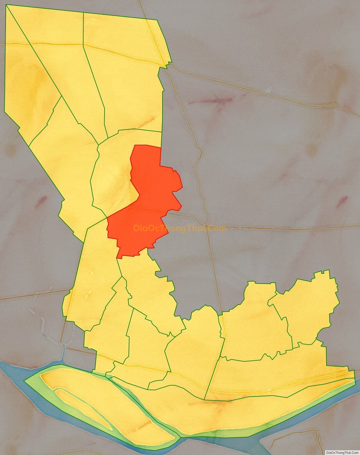 Bản đồ vị trí và địa giới hành chính Xã Bình Phú, huyện Cai Lậy