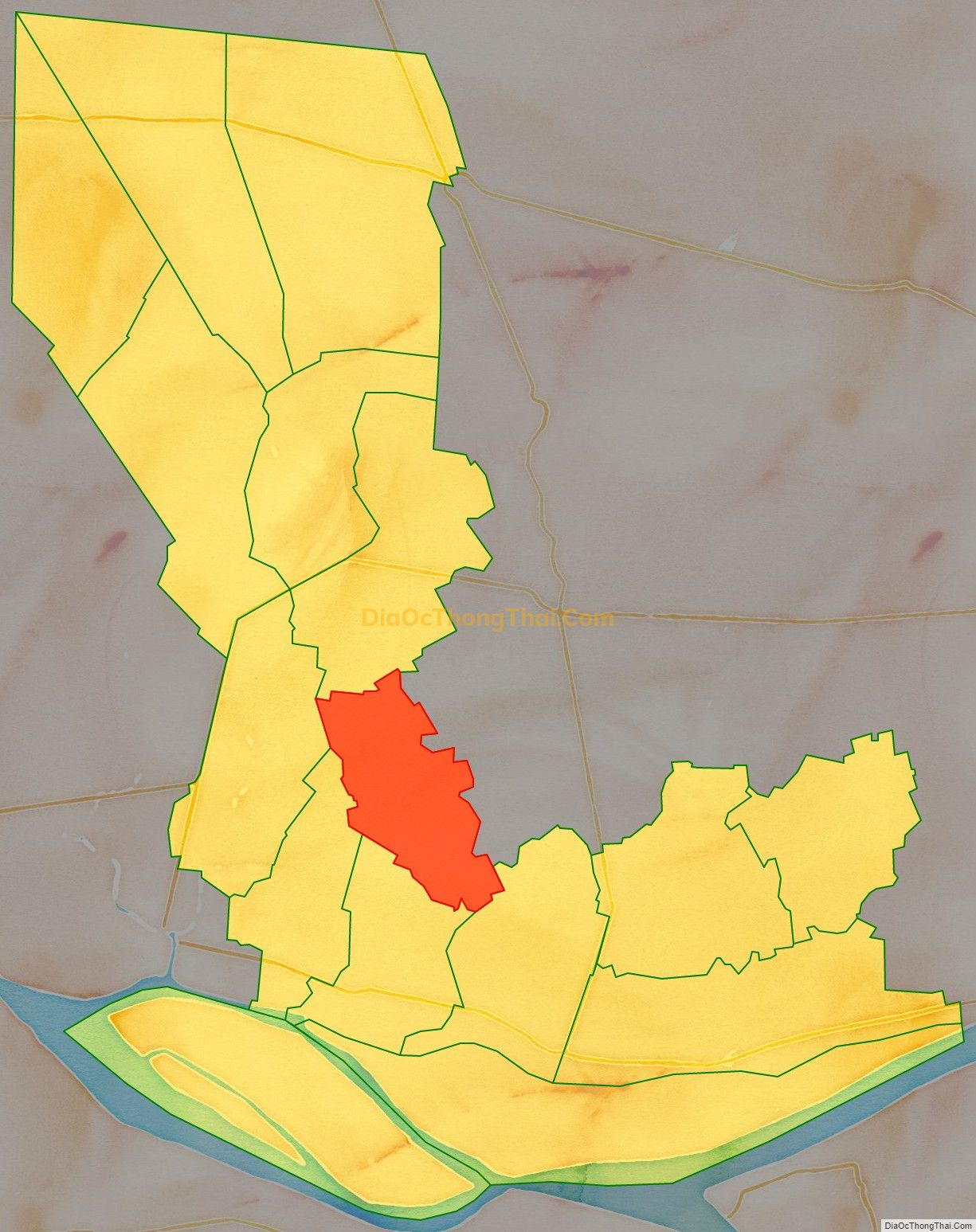 Bản đồ vị trí và địa giới hành chính Xã Cẩm Sơn, huyện Cai Lậy