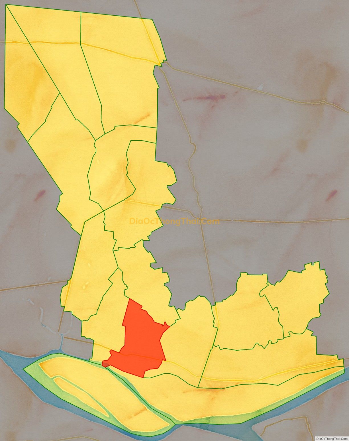 Bản đồ vị trí và địa giới hành chính Xã Hội Xuân, huyện Cai Lậy