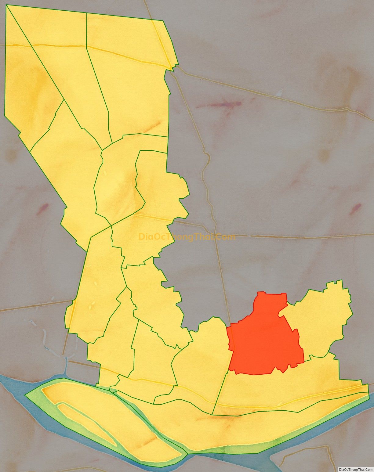 Bản đồ vị trí và địa giới hành chính Xã Long Tiên, huyện Cai Lậy
