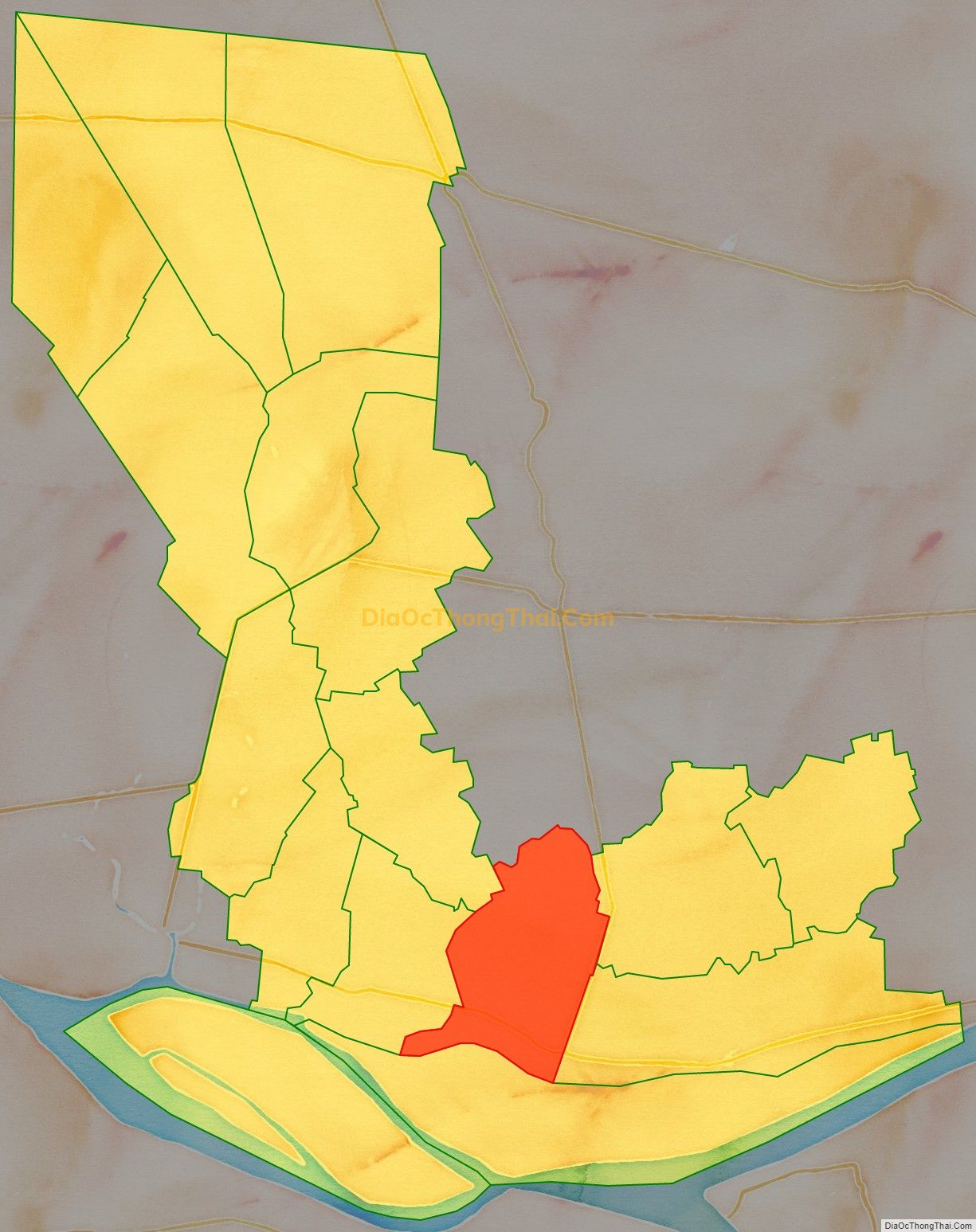 Bản đồ vị trí và địa giới hành chính Xã Long Trung, huyện Cai Lậy