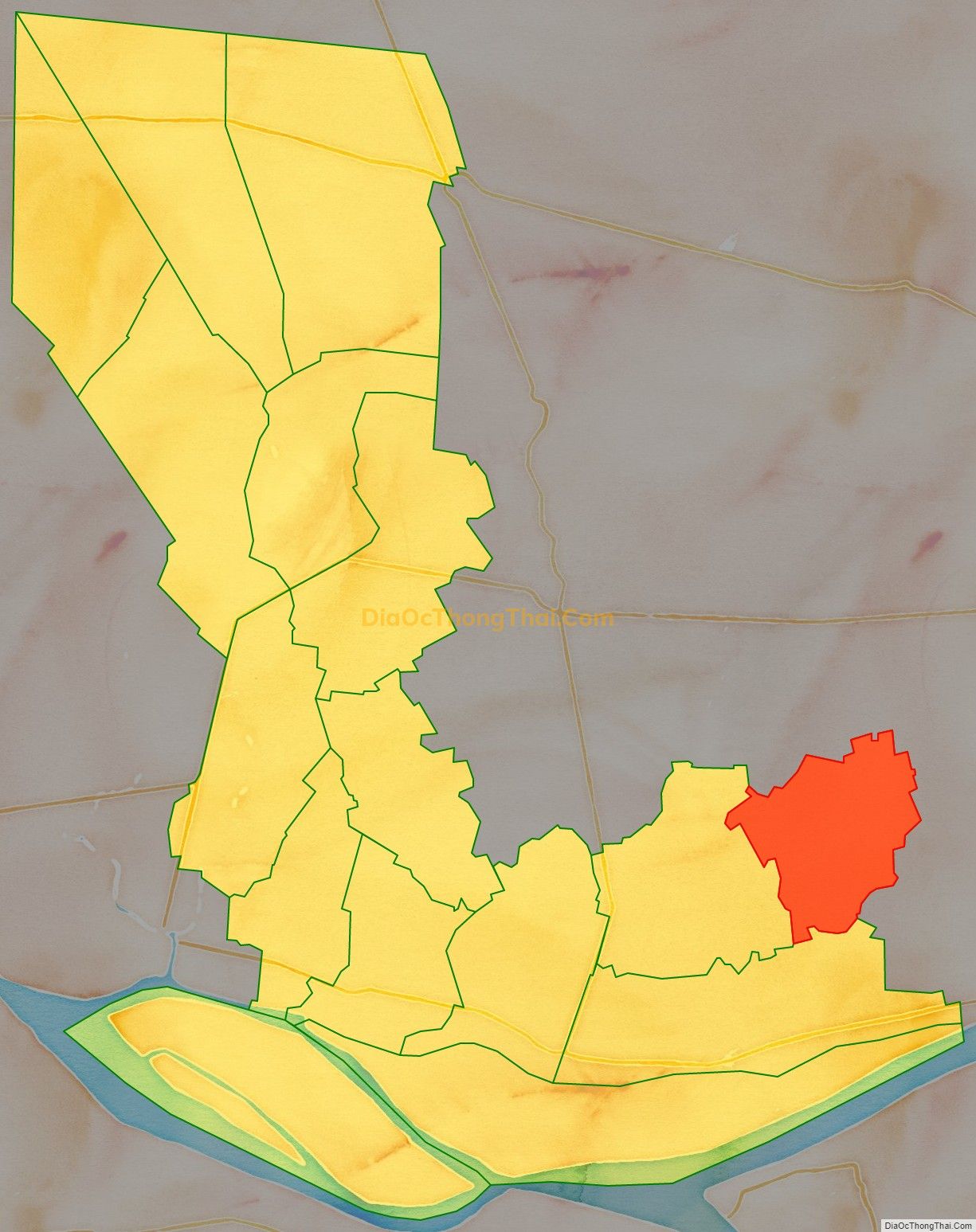 Bản đồ vị trí và địa giới hành chính Xã Mỹ Long, huyện Cai Lậy