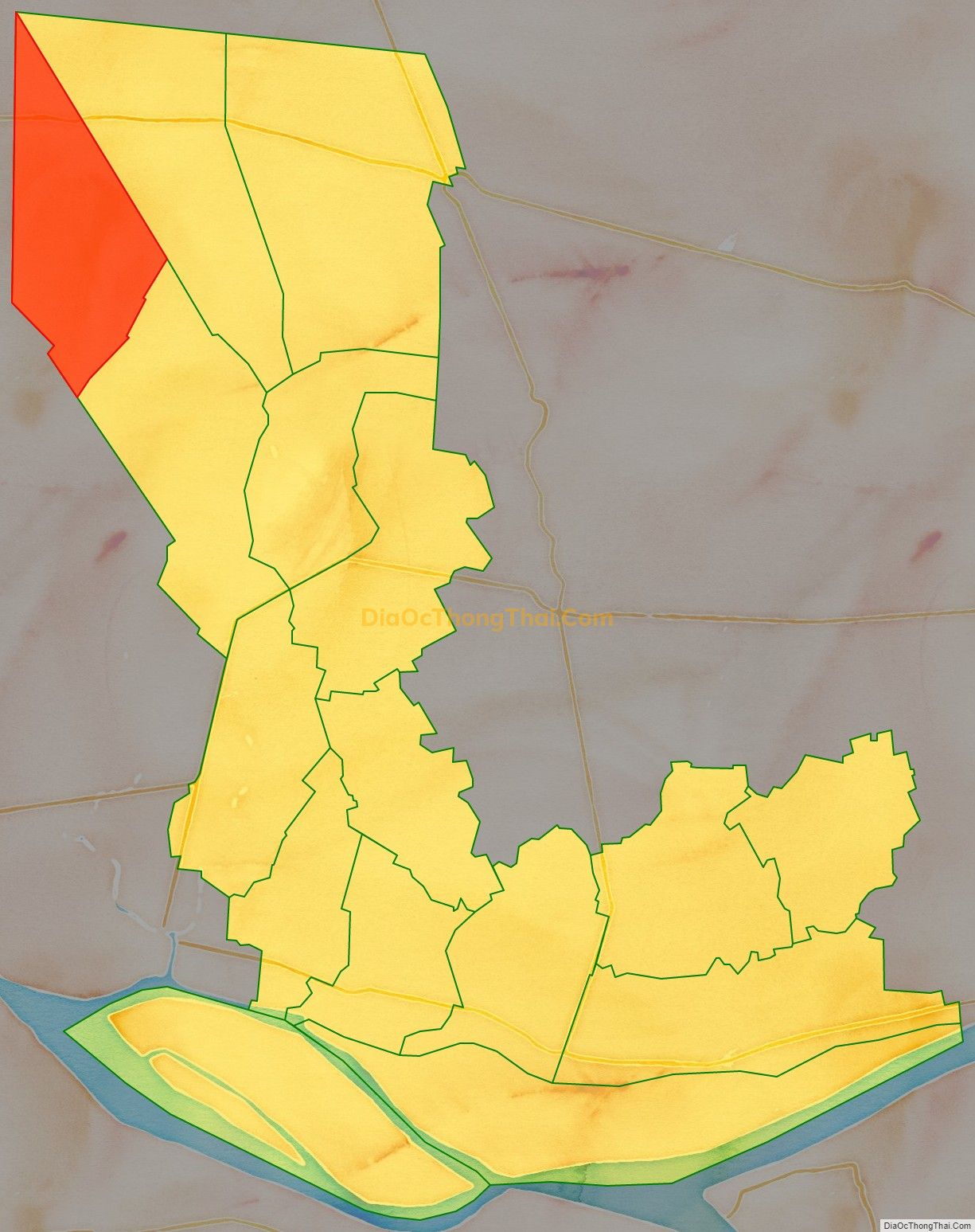 Bản đồ vị trí và địa giới hành chính Xã Mỹ Thành Bắc, huyện Cai Lậy