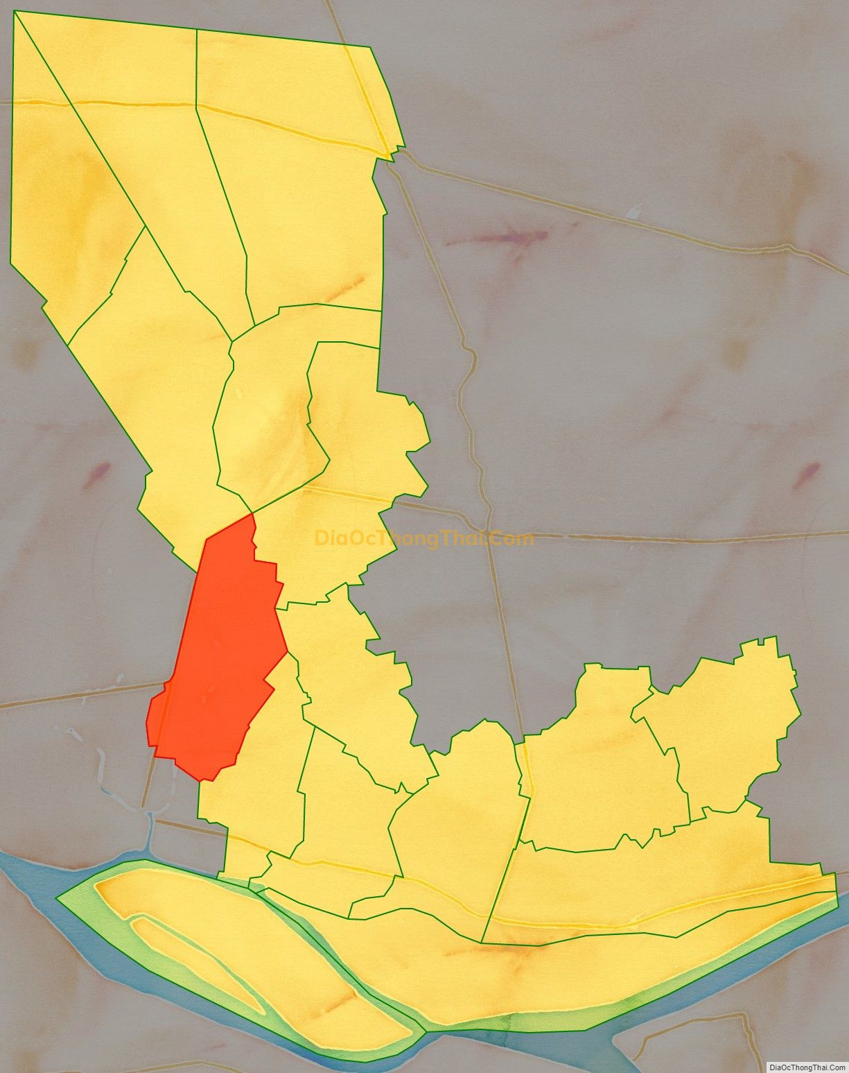 Bản đồ vị trí và địa giới hành chính Xã Phú An, huyện Cai Lậy