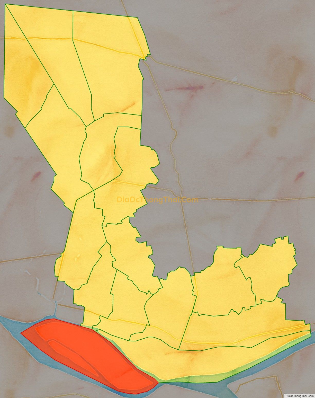 Bản đồ vị trí và địa giới hành chính Xã Tân Phong, huyện Cai Lậy