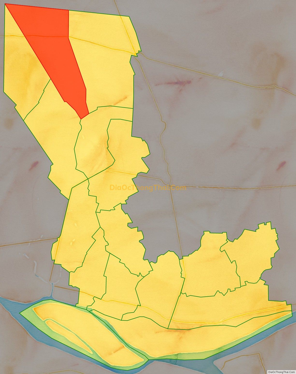 Bản đồ vị trí và địa giới hành chính Xã Thạnh Lộc, huyện Cai Lậy