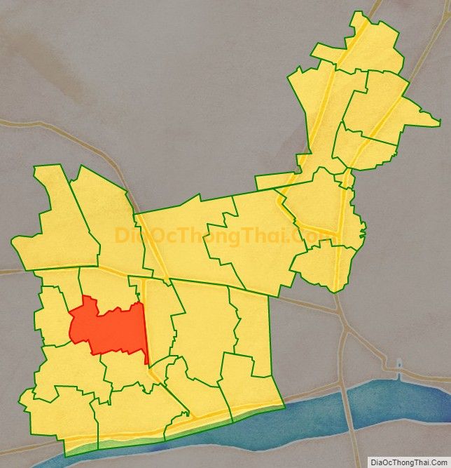 Bản đồ vị trí và địa giới hành chính Xã Bình Trưng, huyện Châu Thành