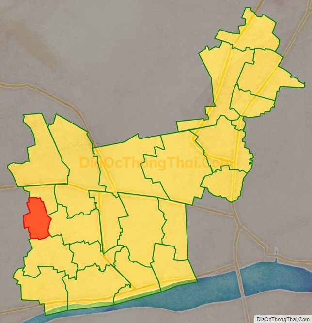 Bản đồ vị trí và địa giới hành chính Xã Hữu Đạo, huyện Châu Thành