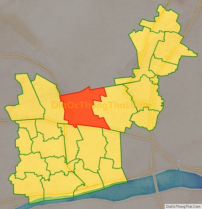 Bản đồ vị trí và địa giới hành chính Xã Long Định, huyện Châu Thành