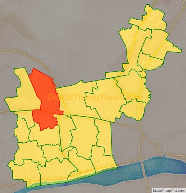 Bản đồ vị trí và địa giới hành chính Xã Nhị Bình, huyện Châu Thành