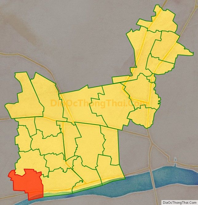 Bản đồ vị trí và địa giới hành chính Xã Phú Phong, huyện Châu Thành