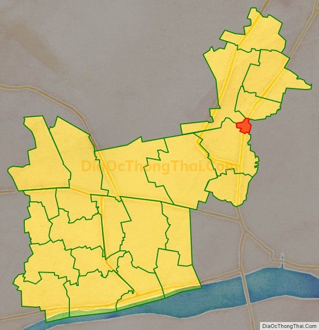 Bản đồ vị trí và địa giới hành chính Thị trấn Tân Hiệp, huyện Châu Thành
