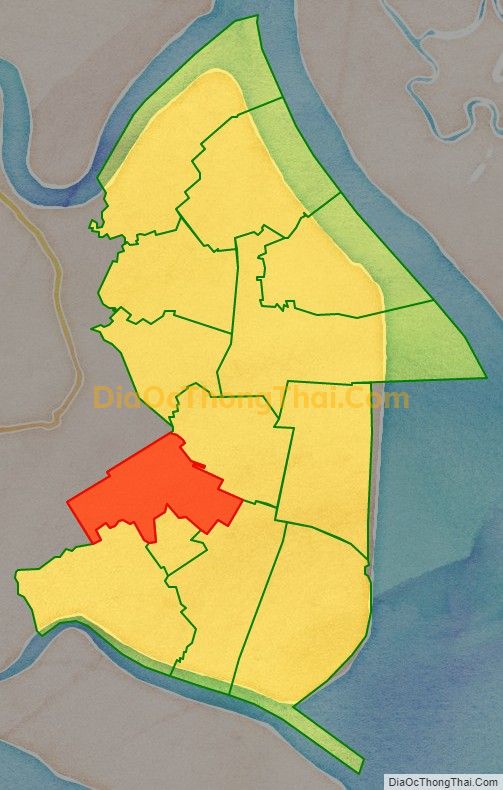 Bản đồ vị trí và địa giới hành chính Xã Bình Nghị, huyện Gò Công Đông