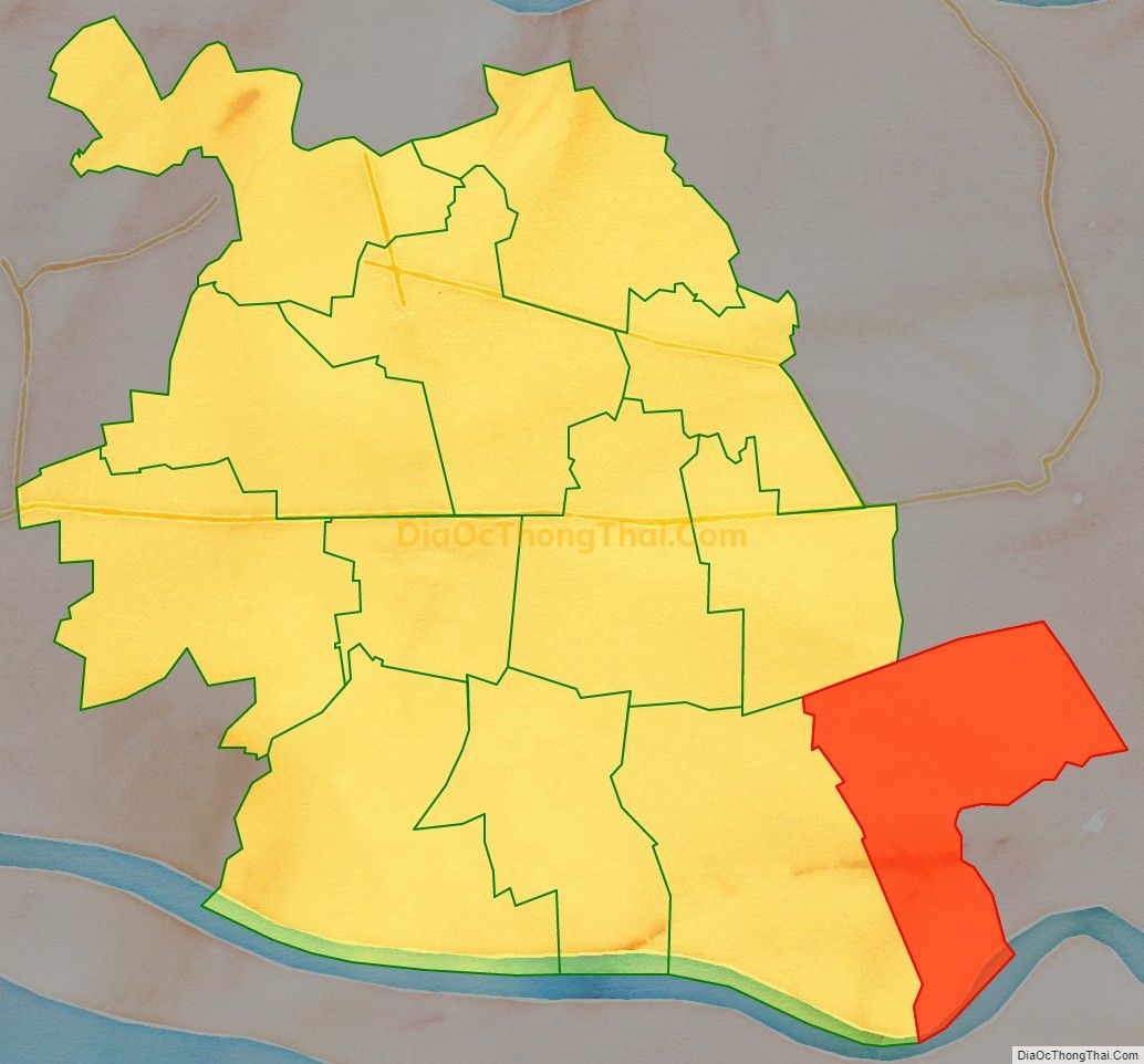Bản đồ vị trí và địa giới hành chính Xã Bình Tân, huyện Gò Công Tây