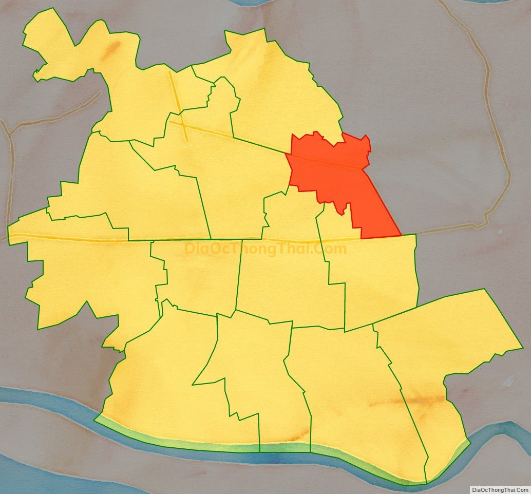 Bản đồ vị trí và địa giới hành chính Xã Thành Công, huyện Gò Công Tây