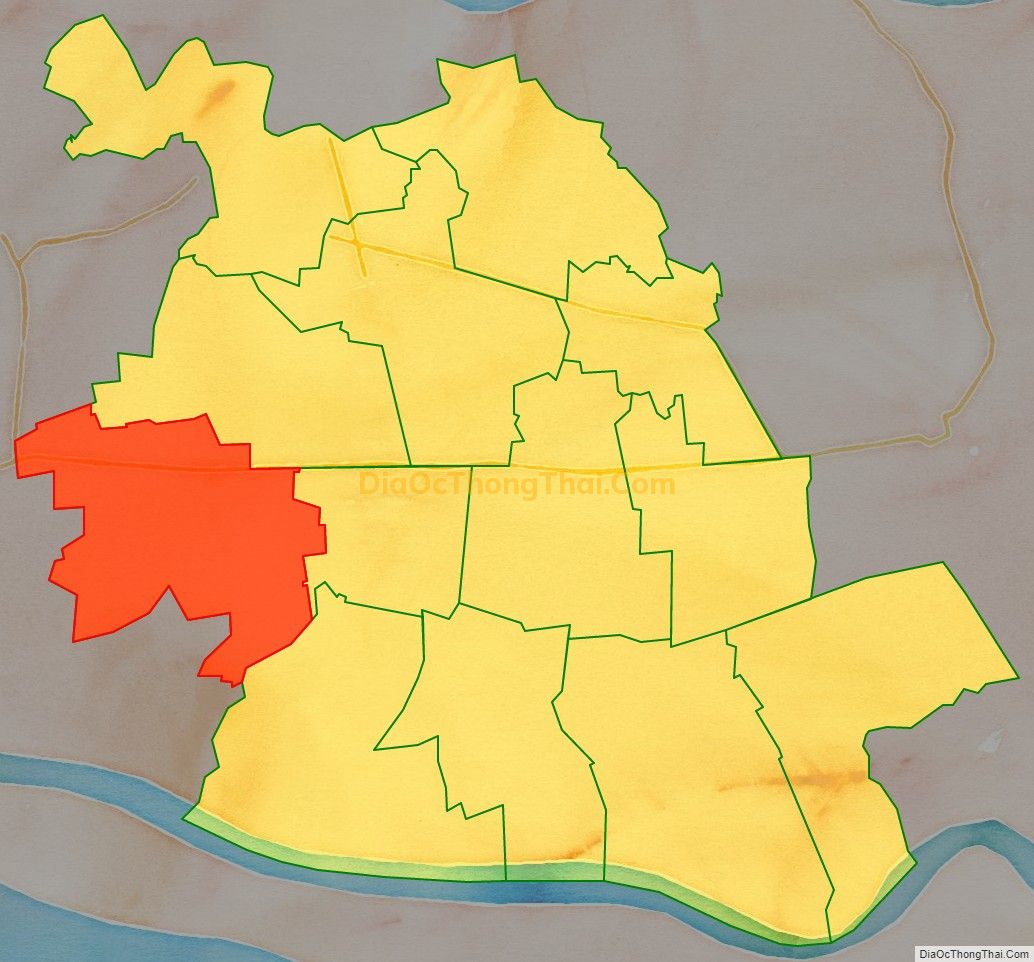 Bản đồ vị trí và địa giới hành chính Xã Thạnh Nhựt, huyện Gò Công Tây