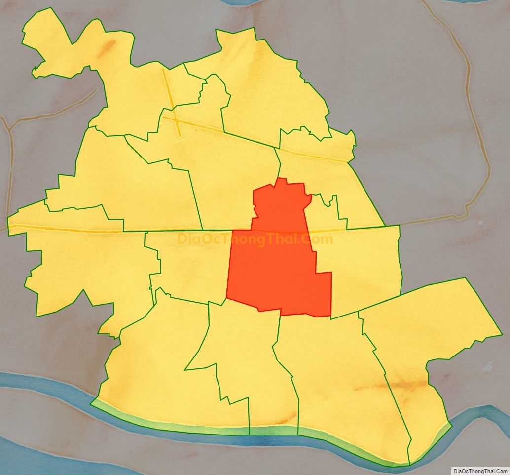Bản đồ vị trí và địa giới hành chính Xã Thạnh Trị, huyện Gò Công Tây