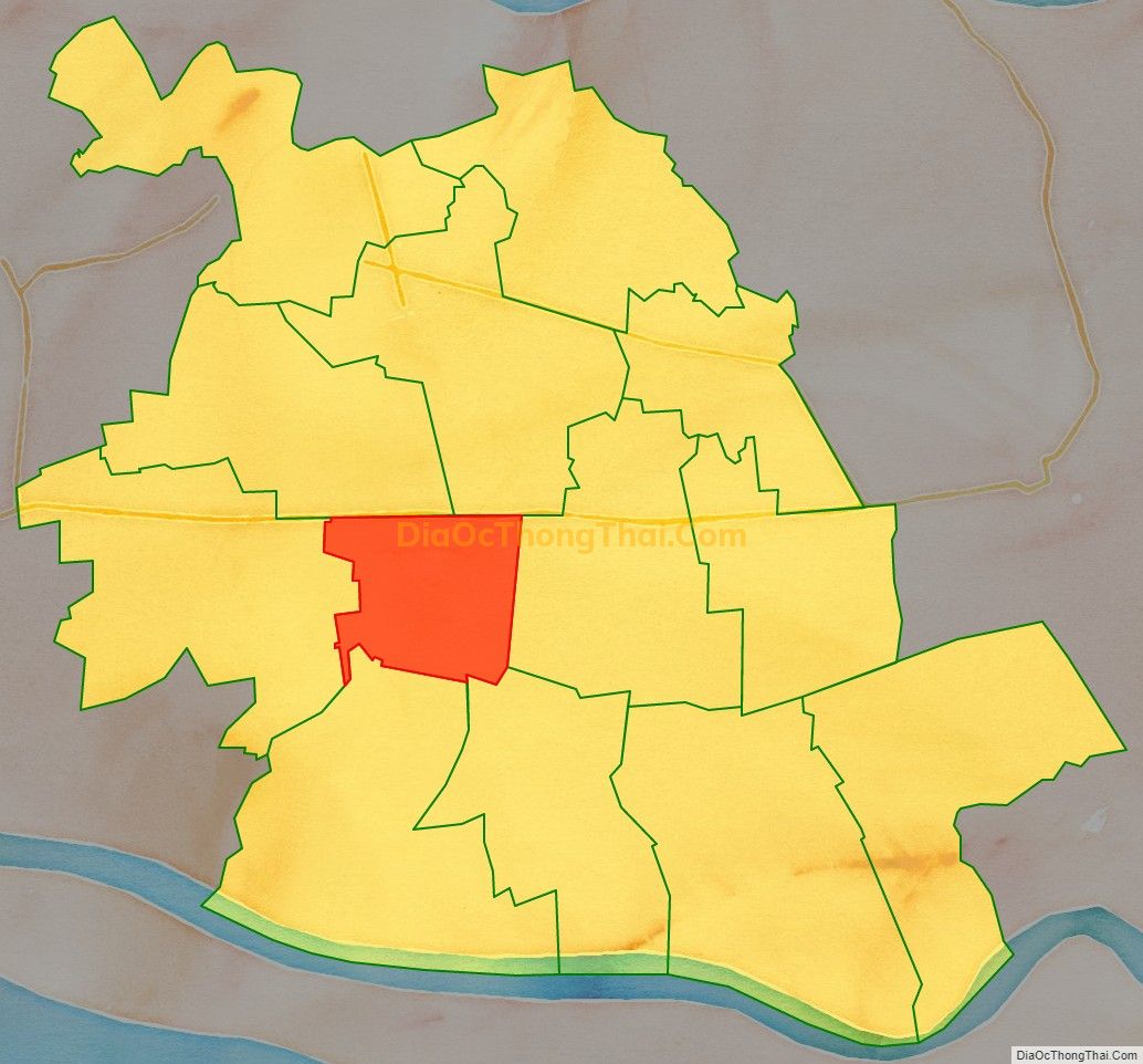Bản đồ vị trí và địa giới hành chính Thị trấn Vĩnh Bình, huyện Gò Công Tây