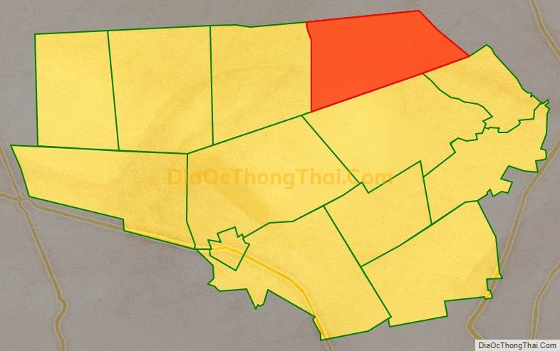 Bản đồ vị trí và địa giới hành chính Xã Tân Hòa Đông, huyện Tân Phước