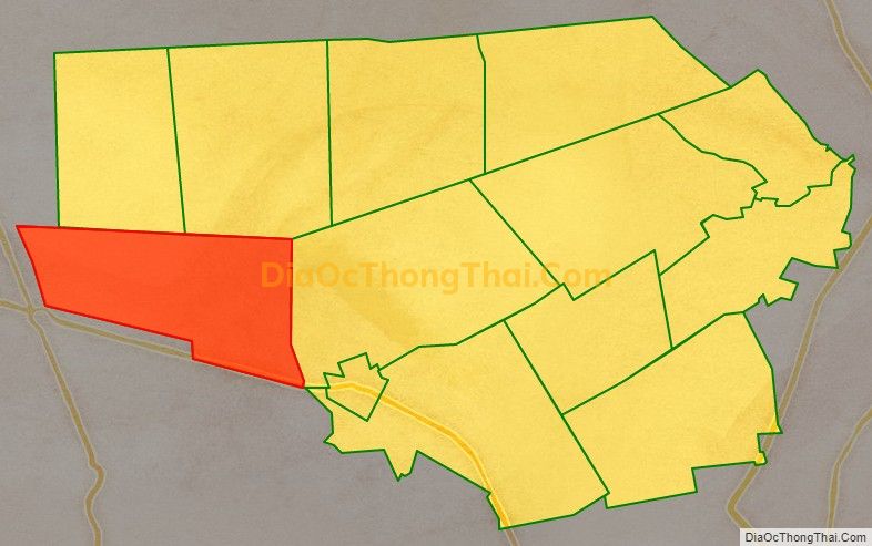 Bản đồ vị trí và địa giới hành chính Xã Tân Hòa Tây, huyện Tân Phước