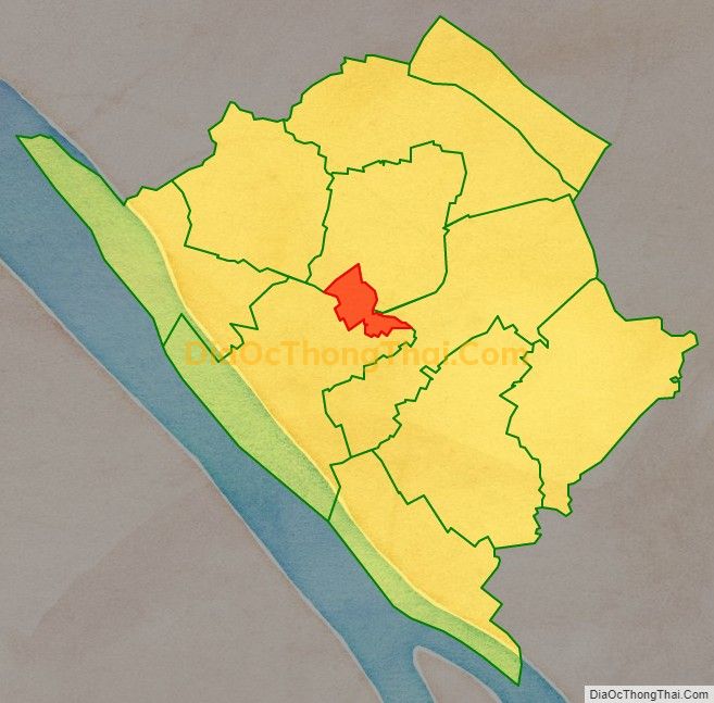 Bản đồ vị trí và địa giới hành chính Thị trấn Cầu Kè, huyện Cầu Kè