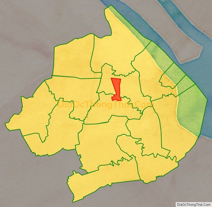 Bản đồ vị trí và địa giới hành chính Thị trấn Cầu Ngang, huyện Cầu Ngang