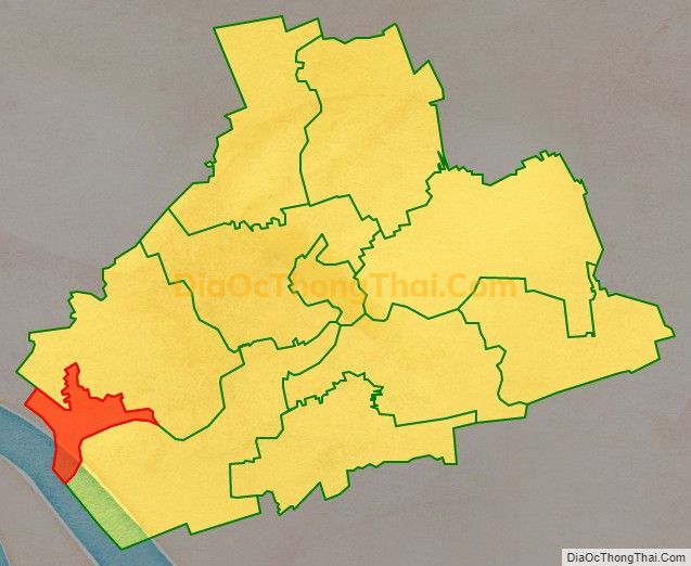 Bản đồ vị trí và địa giới hành chính Thị trấn Cầu Quan, huyện Tiểu Cần