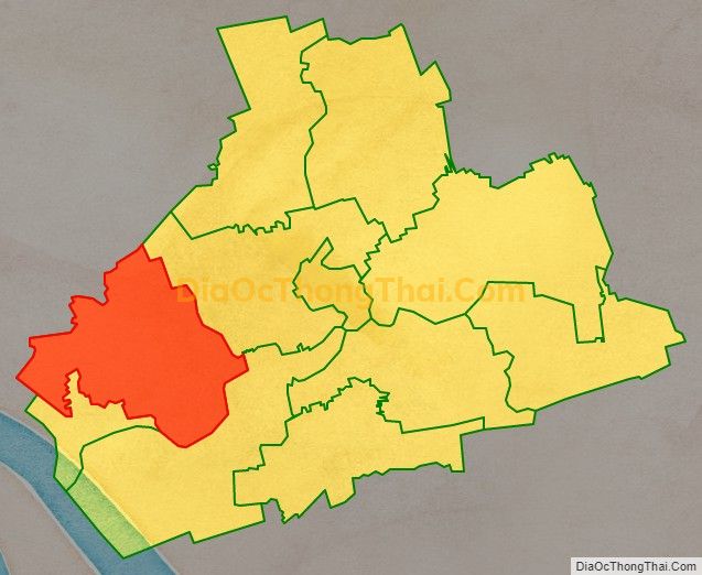 Bản đồ vị trí và địa giới hành chính Xã Long Thới, huyện Tiểu Cần