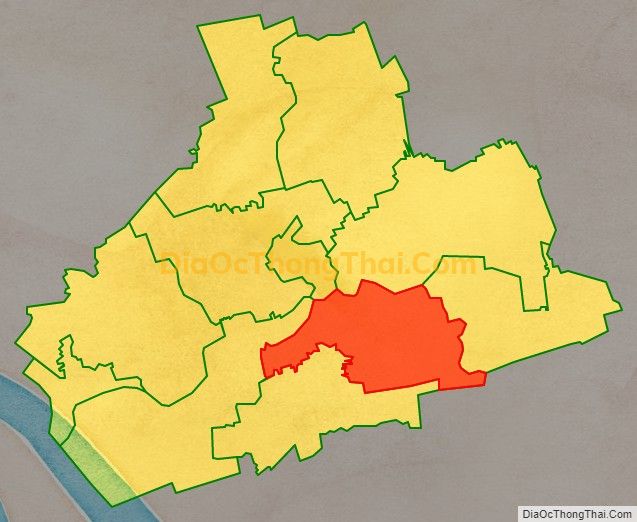 Bản đồ vị trí và địa giới hành chính Xã Tân Hùng, huyện Tiểu Cần