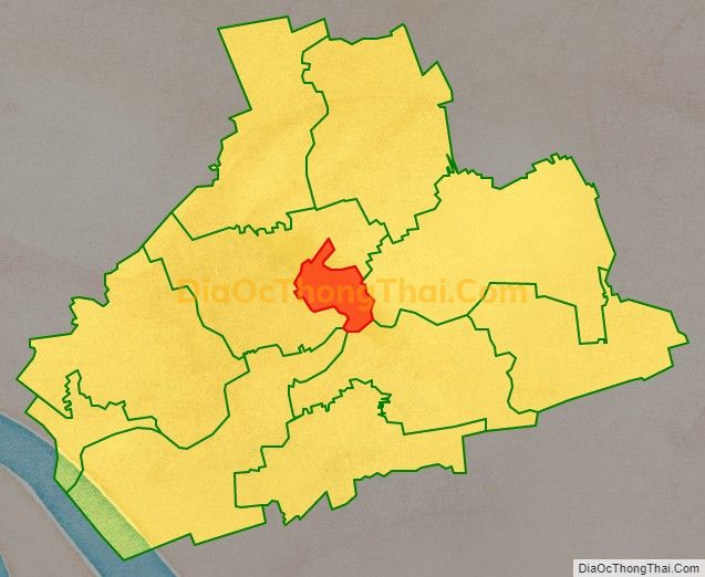 Bản đồ vị trí và địa giới hành chính Thị trấn Tiểu Cần, huyện Tiểu Cần