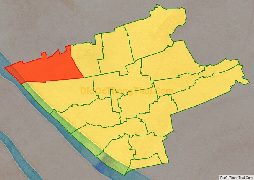 Bản đồ vị trí và địa giới hành chính Xã An Quảng Hữu, huyện Trà Cú