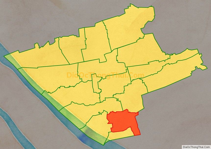 Bản đồ vị trí và địa giới hành chính Xã Đại An, huyện Trà Cú