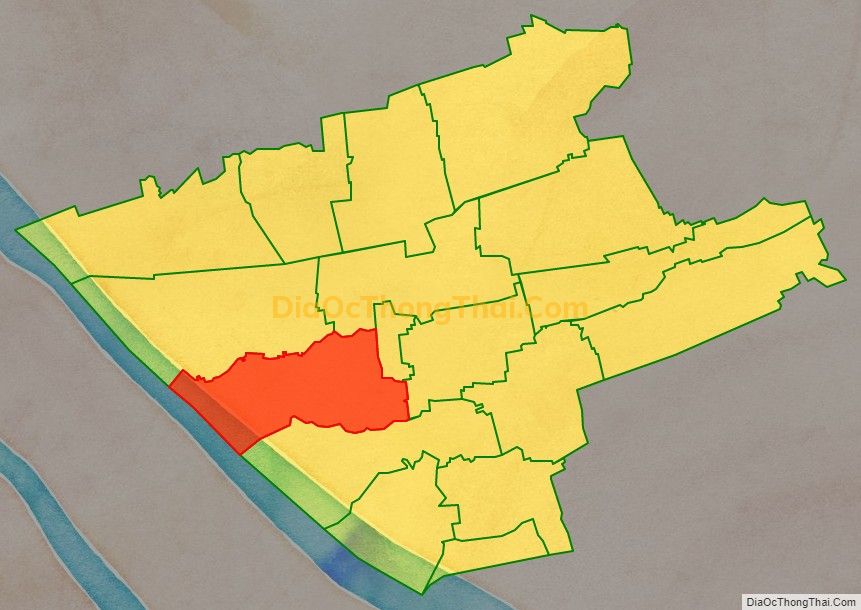 Bản đồ vị trí và địa giới hành chính Xã Kim Sơn, huyện Trà Cú