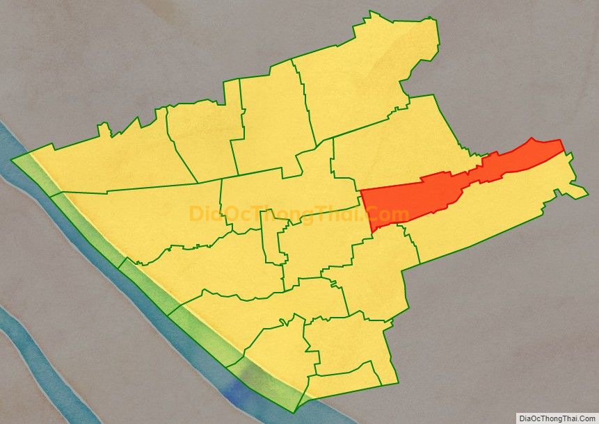 Bản đồ vị trí và địa giới hành chính Xã Long Hiệp, huyện Trà Cú