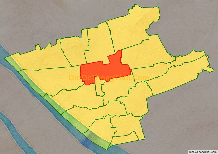 Bản đồ vị trí và địa giới hành chính Xã Ngãi Xuyên, huyện Trà Cú